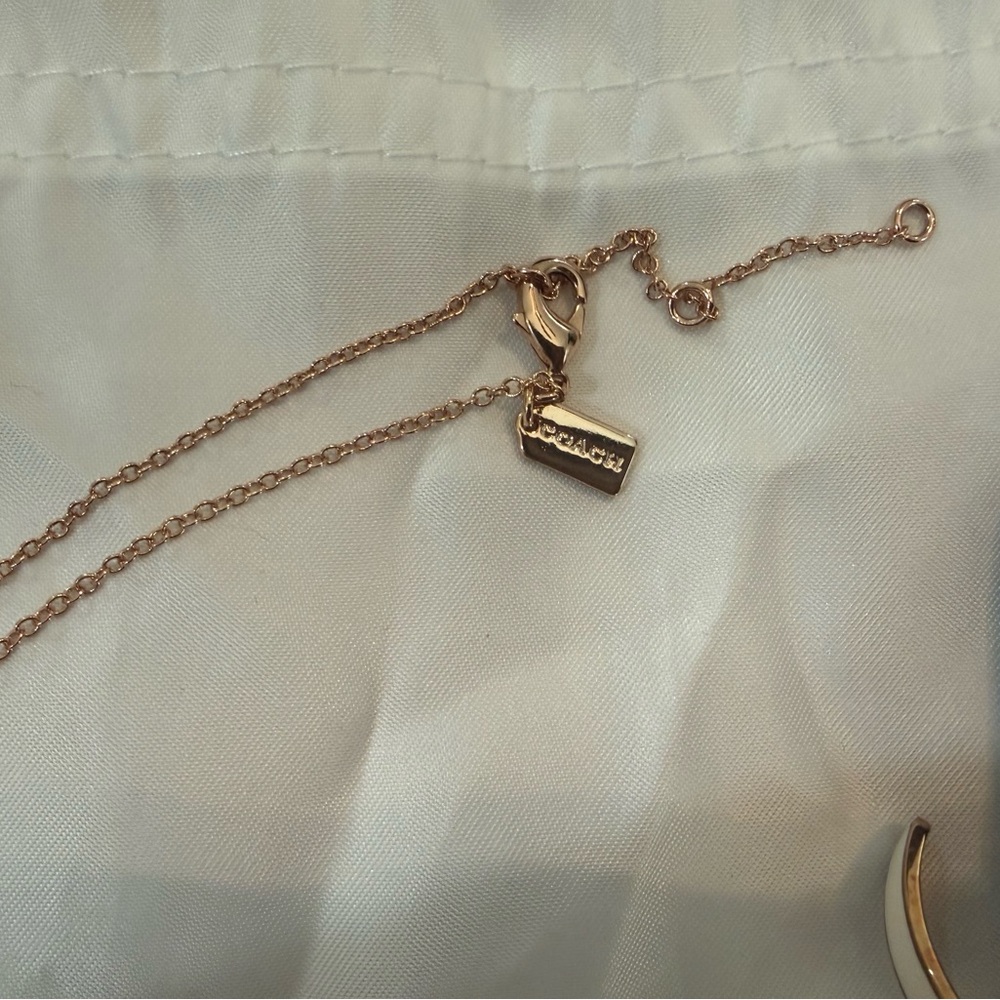 Coach Rose Gold and Cream Enamel Floral Jewelry Set - Picture 6 of 6